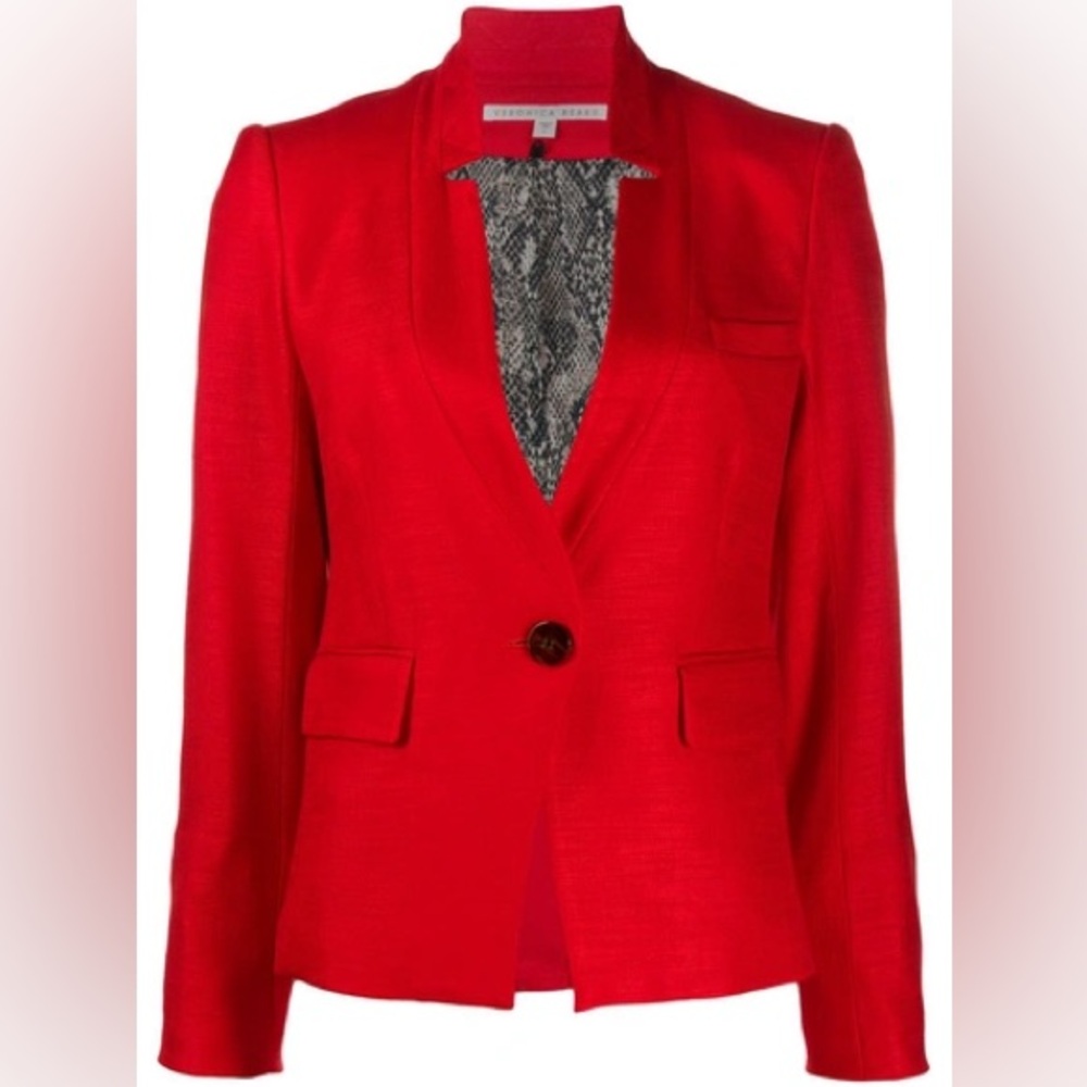 Veronica Beard Red Tailored Blazer